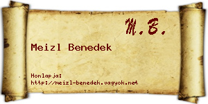 Meizl Benedek névjegykártya